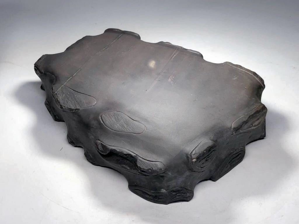 硯 端渓 水岩 梅彫刻硯 本体18*14*3.5cm 天青 端渓硯 文房四宝 書道