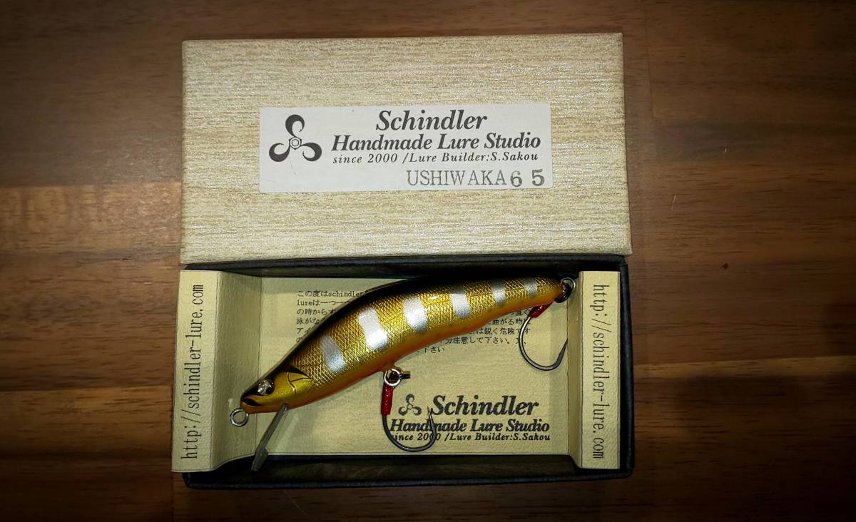  シンドラー 牛若 65 ウシワカ ushiwaka バルサミノー ハンドメイドミノー ハンドメイドルアー Schindler シンキング 渓流 黒金OB(ミノー)｜売買されたオークション情報、yahooの商品情報をアーカイ 淡水