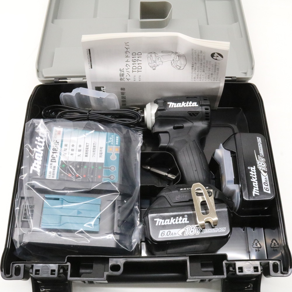 未使用 電池2個 マキタ 18V 充電式インパクトドライバ 6.0Ah 