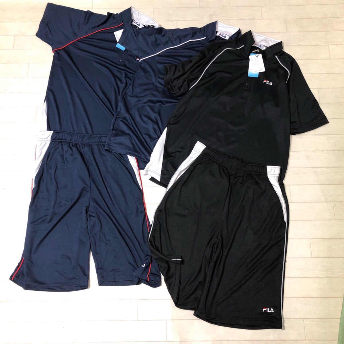 お買い得，爆買い 860 3点セット タグ付き FILA フィラ ジャージ セットアップ 上下セット スポーツウェア シャツ パンツ L メンズ ネイビー ブラック(ジャージ)｜売買されたオークション情報、yahooの商品情報を ジャージ