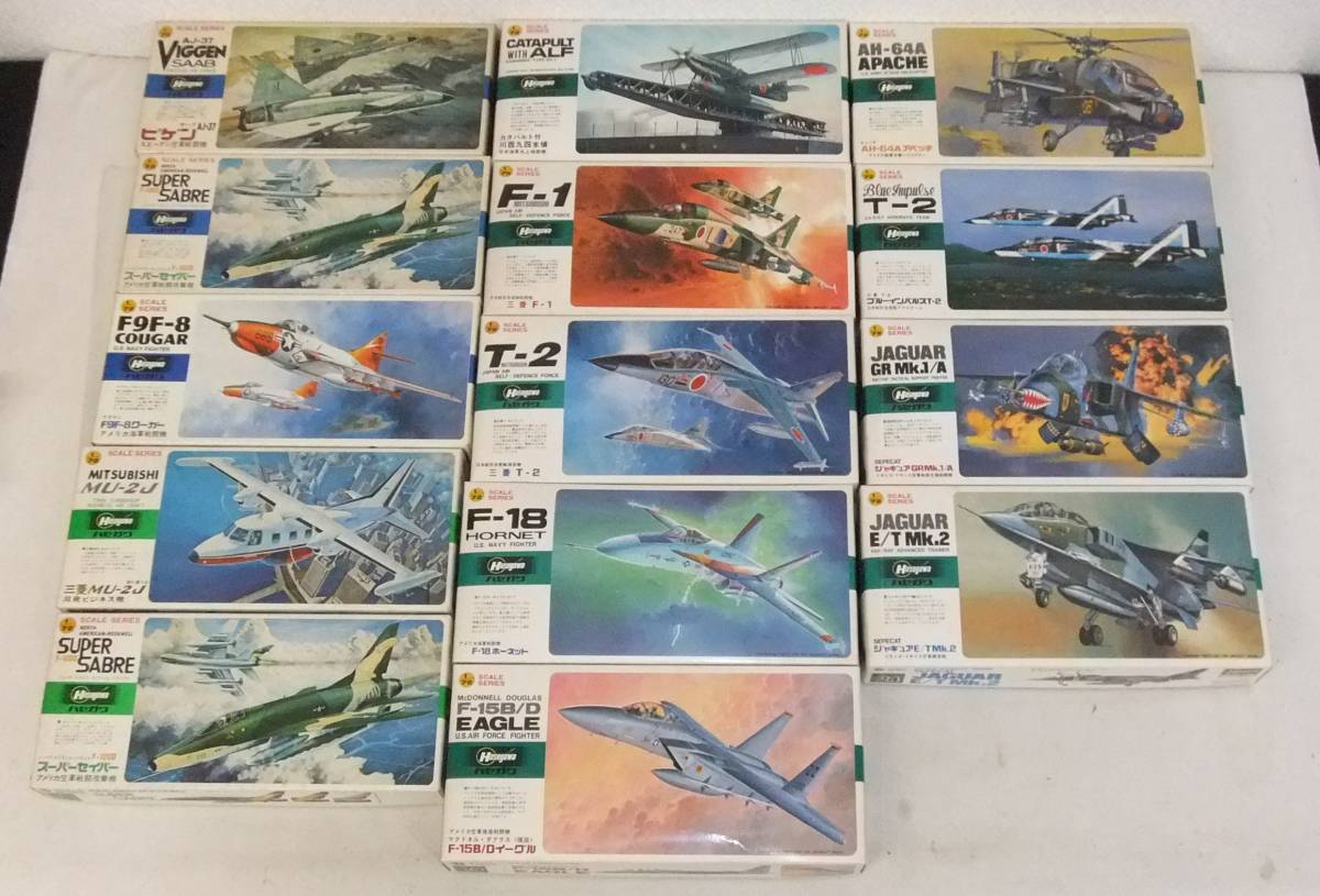 ◇ 未組立 ハセガワ 1/72 F-18/AH-64A/MU-2J/F-100D /T-2/AJ-37/ F9F-8