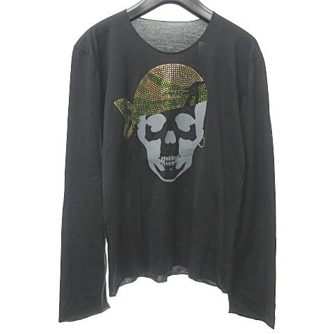 HOT，新品 品 ルシアンペラフィネ LUCIEN PELLAT-FINET 19AW ロンT Tシャツ カットソー スカル パイレーツ プリント ラインストーン 長袖 黒 M(ルシアンペラフィネ)｜売買されたオークション情報、yahooの商品情 その他