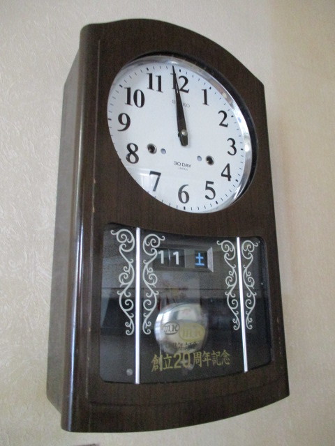 SEIKO古いふりこ時計 昭和レトロ 古時計 ◇ セイコー 古い振り子時計 【 SEIKO 】 可動品 ◇