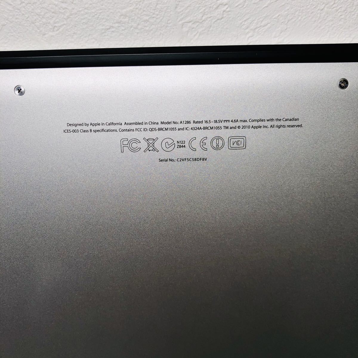ジャンク Apple MacBook Pro 15 inch Early 2011 2Ghz 4GB 500GB