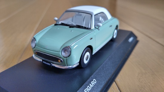 即決 京商 日産 NISSAN FIGARO フィガロ エメラルドグリーン 1/43 絶版