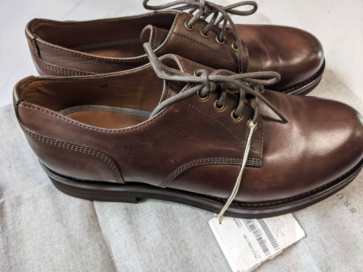 新品 BRUNELLO CUCINELLI 革靴 14万 新品 ブルネロクチネリ レザー 