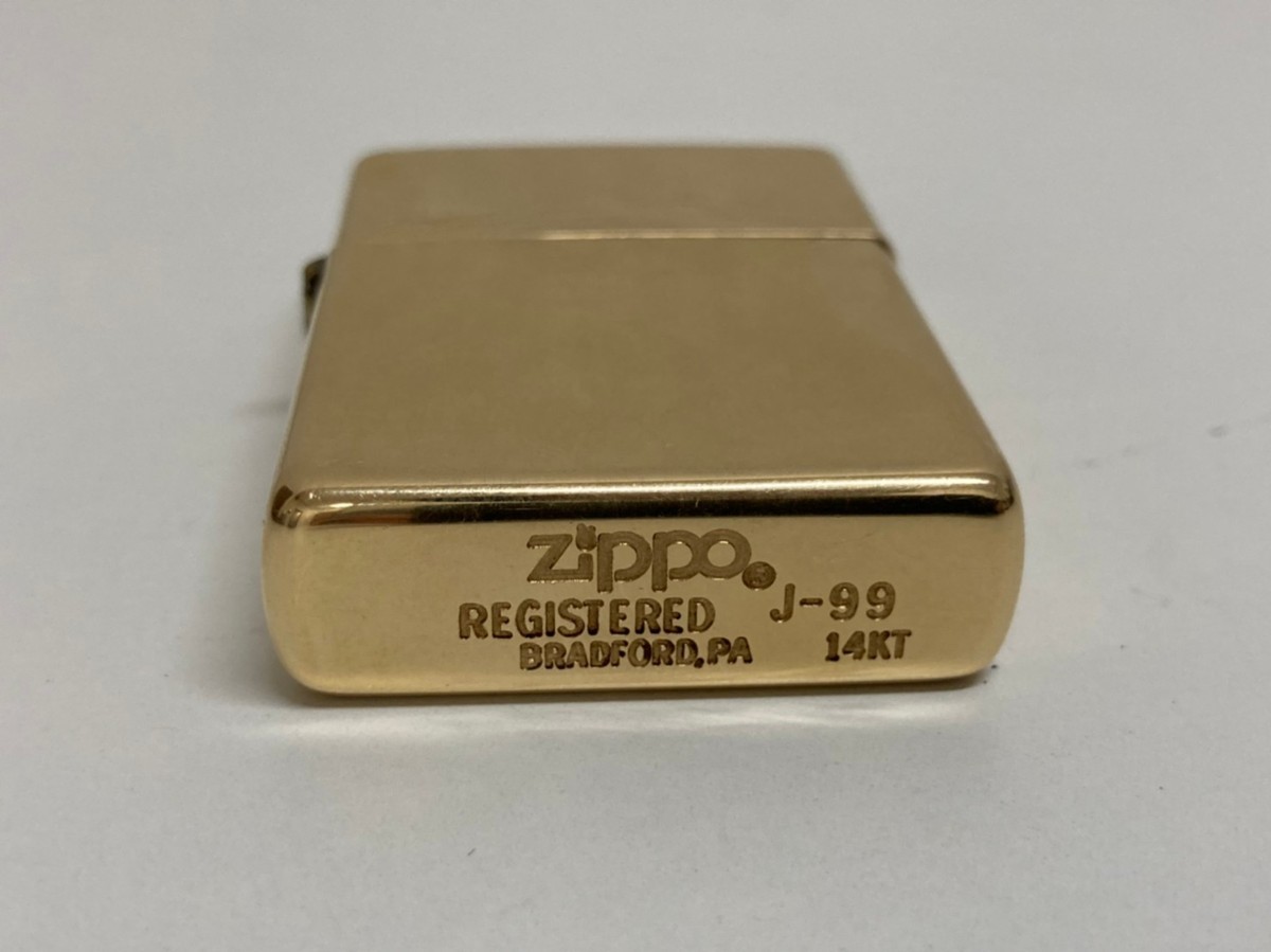 ジッポ ZIPPO オイルライター 14金無垢 Yahoo!オークション 14KT Zippo 