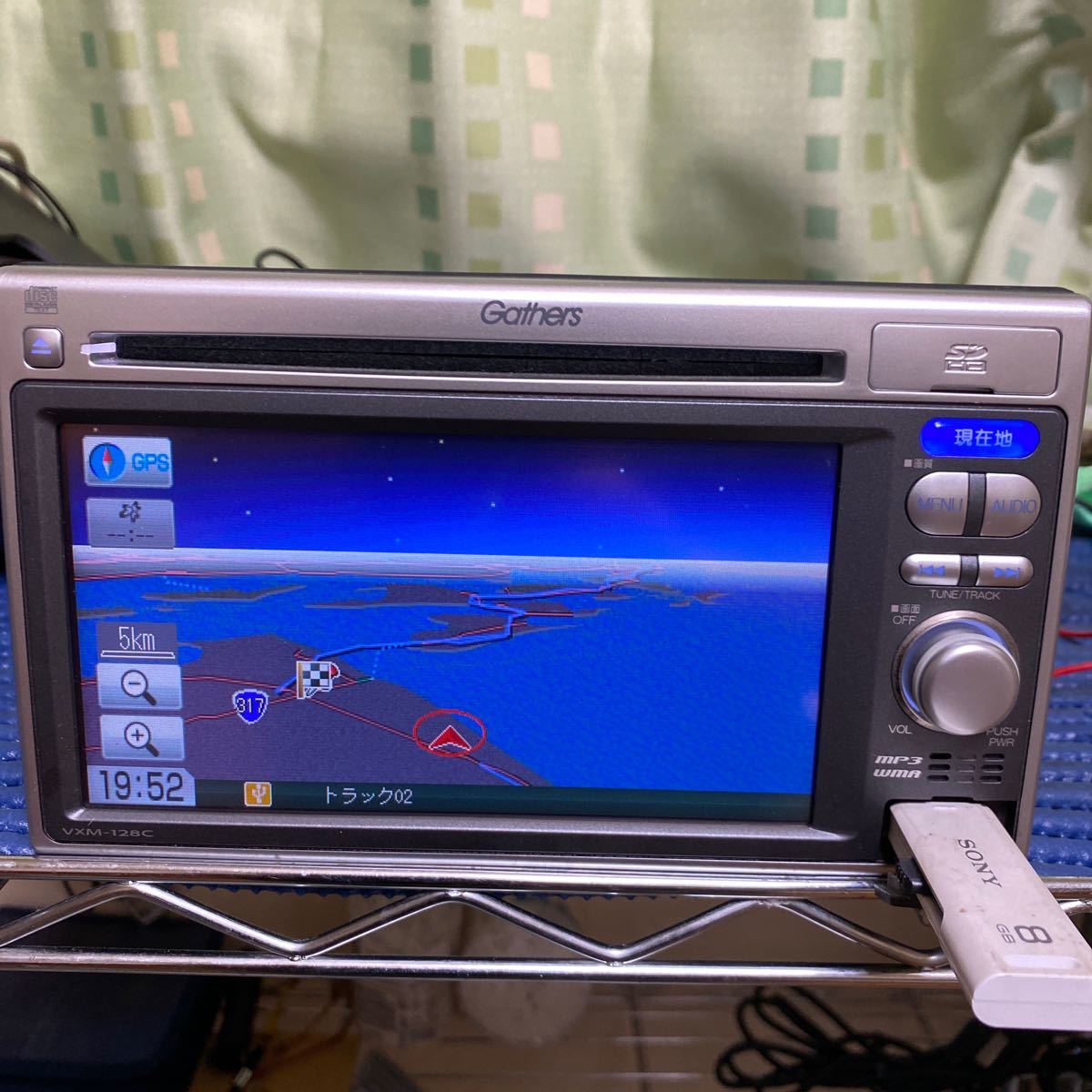 ホンダ 純正ナビ Gathers VXM-128VS GPS付 動作OK 外し品 ホンダ純正