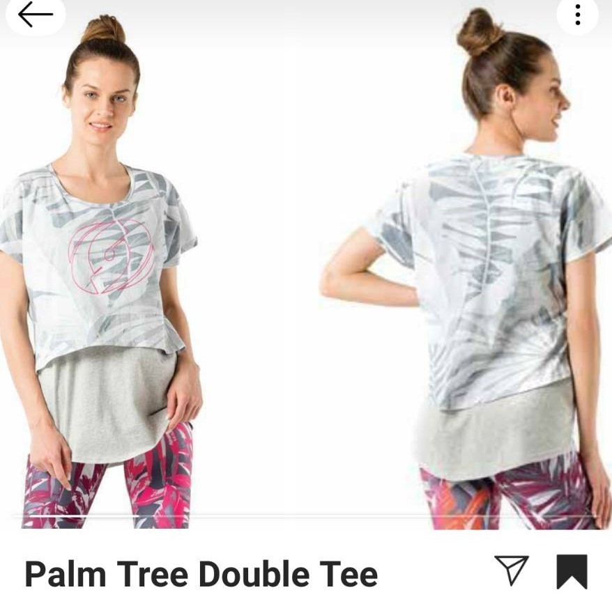 サルセーションのTシャツとタンクトップ重ね着風 Palm Tree Double Tee
