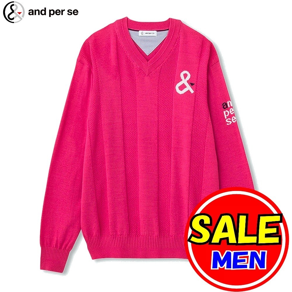 定番，お得 40％OFF セール アンパスィ/and per se 秋冬モデル Vネックセーター/ストライプ 編地切替 メンズ /LL(セーター)｜売買されたオークション情報、yahooの商品情報をアーカイブ公開 - オークファン セーター