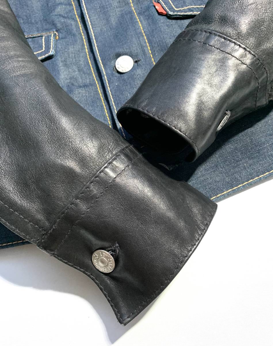 美品【極希少】Levi's Red リーバイスレッド 袖レザー デニム