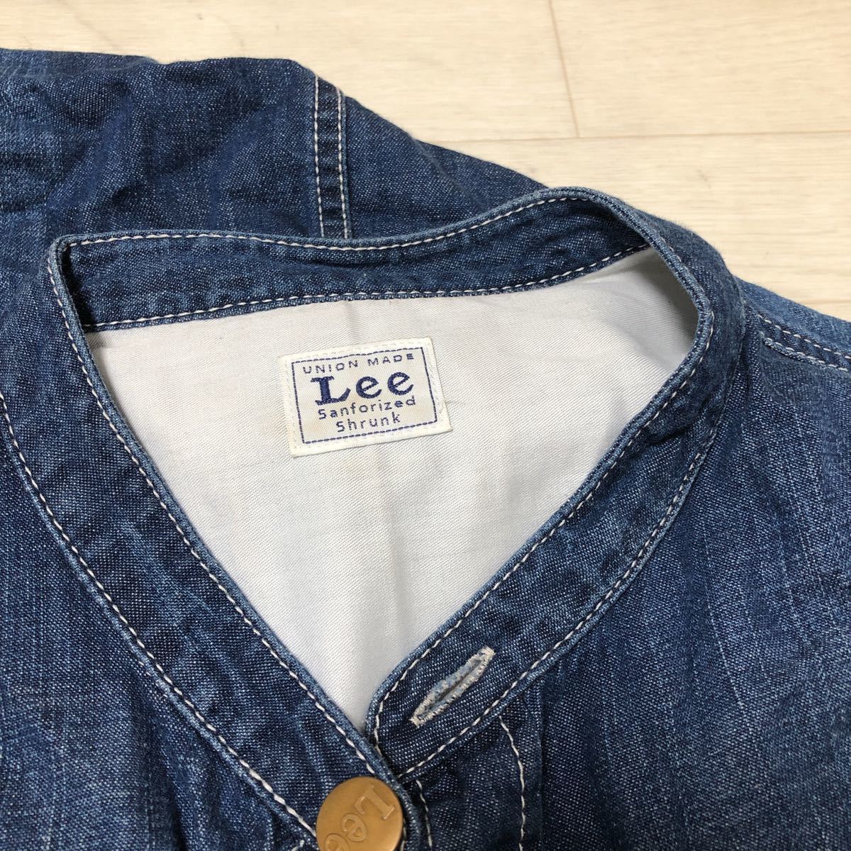 814 Lee リー デニム ワンピース チュニック バンドカラー L レディース ブルー アメカジ トップス 売買されたオークション情報 Yahooの商品情報をアーカイブ公開 オークファン Aucfan Com