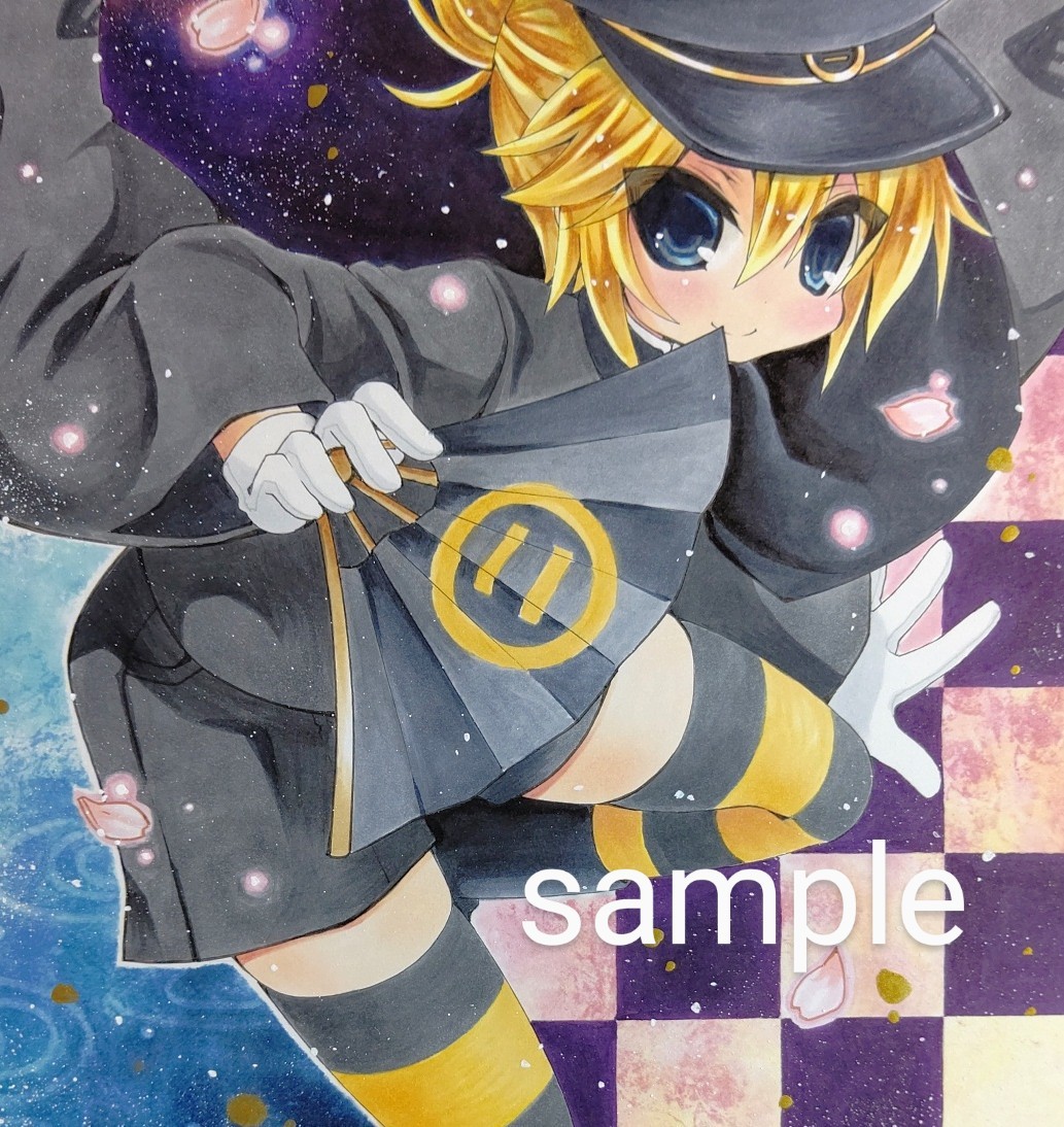 同人手描きイラスト 鏡音レン 千本桜 鏡音錬 弐ノ桜 扇舞 検 初音ミク ボカロ 手描きイラスト 売買されたオークション情報 Yahooの商品情報をアーカイブ公開 オークファン Aucfan Com
