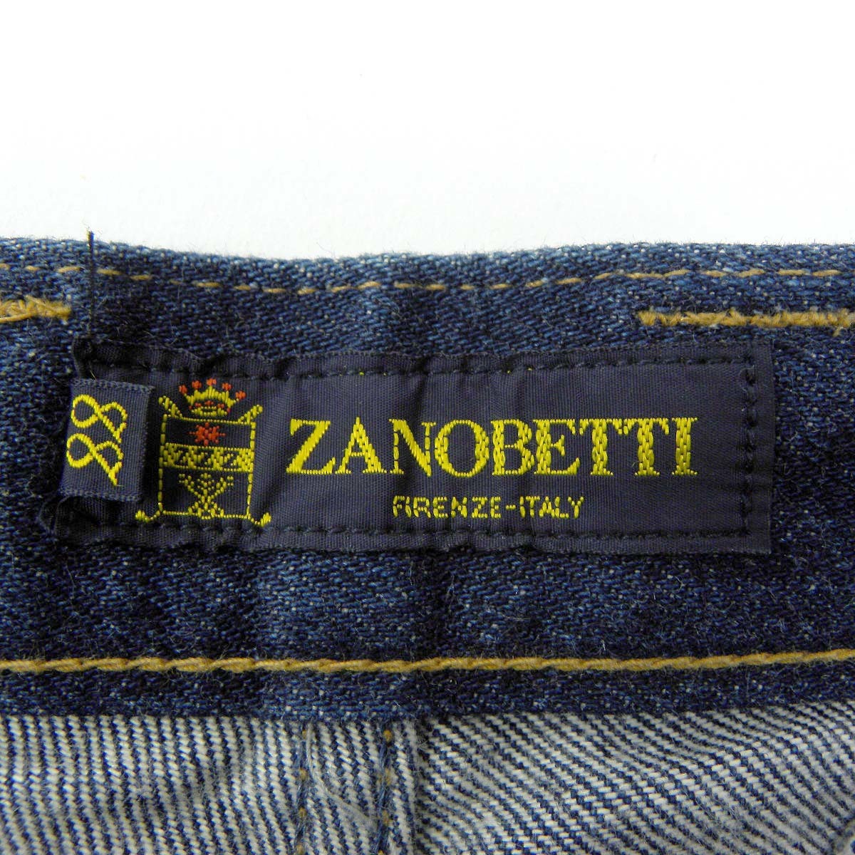 ザノベッティ ZANOBETTI コットン100％ 刺しゅう入り ワイドストレート 