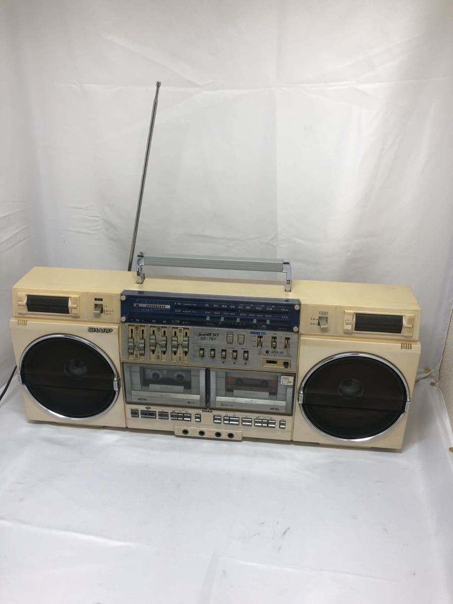 1円~スタートSHARP シャープ FM/AMラジオ ステレオWカセットテープ