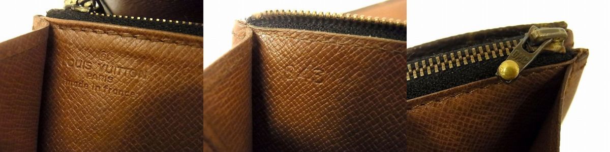 1円 LOUIS VUITTON ルイヴィトン M60175 モノグラム エンベロープ 長 