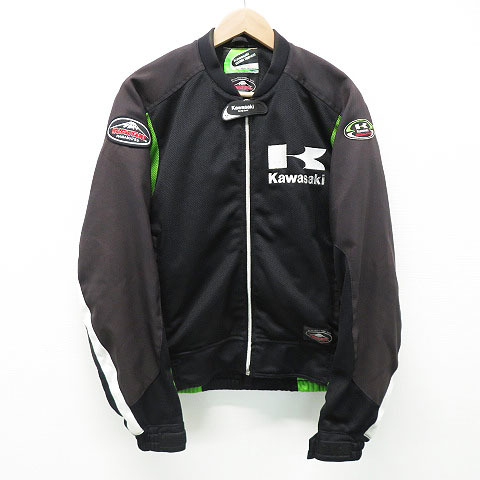 クシタニ　メッシュジャケット　Lサイズです！ KUSHITANI クシタニ メッシュジャケット KAWASAKI ブラック系 L