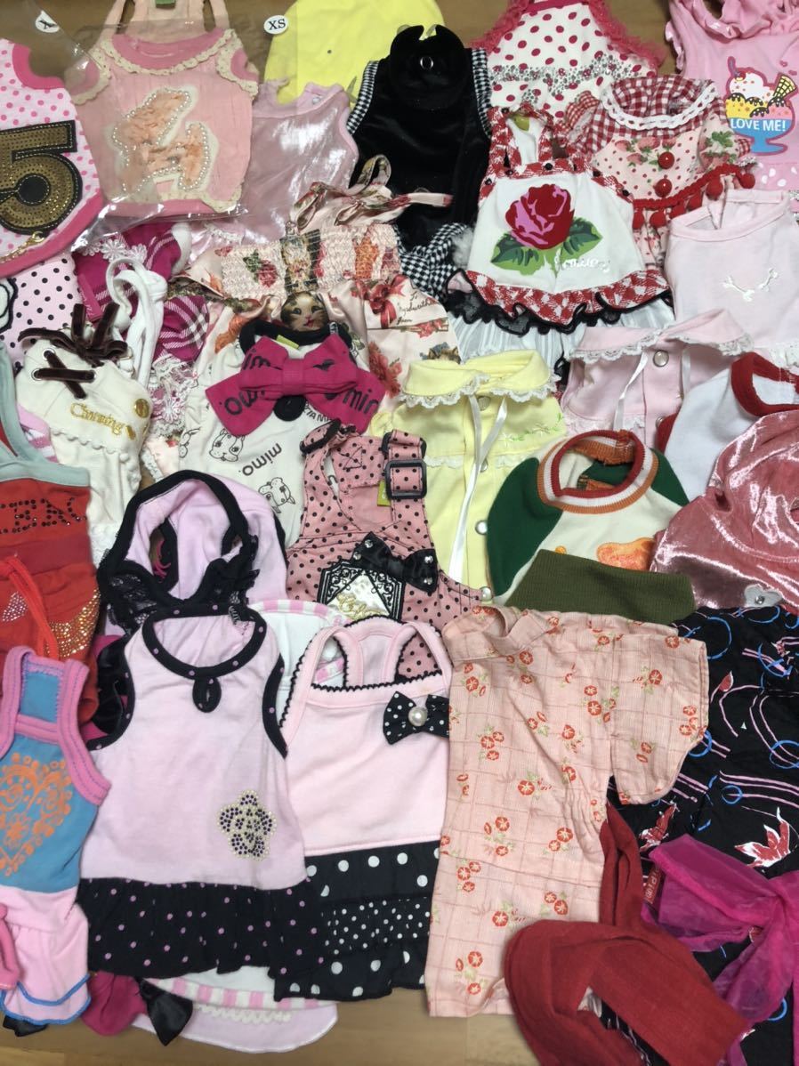 中古犬服まとめて30着パピーベビー4S,XS,XXS極小サイズ(未使用2着)_1