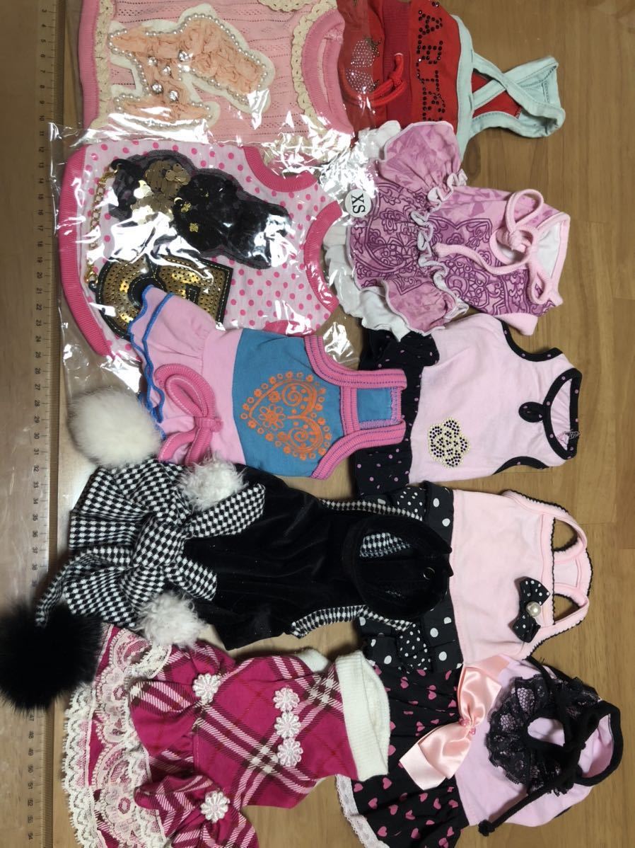 中古犬服まとめて30着パピーベビー4S,XS,XXS極小サイズ(未使用2着)_2