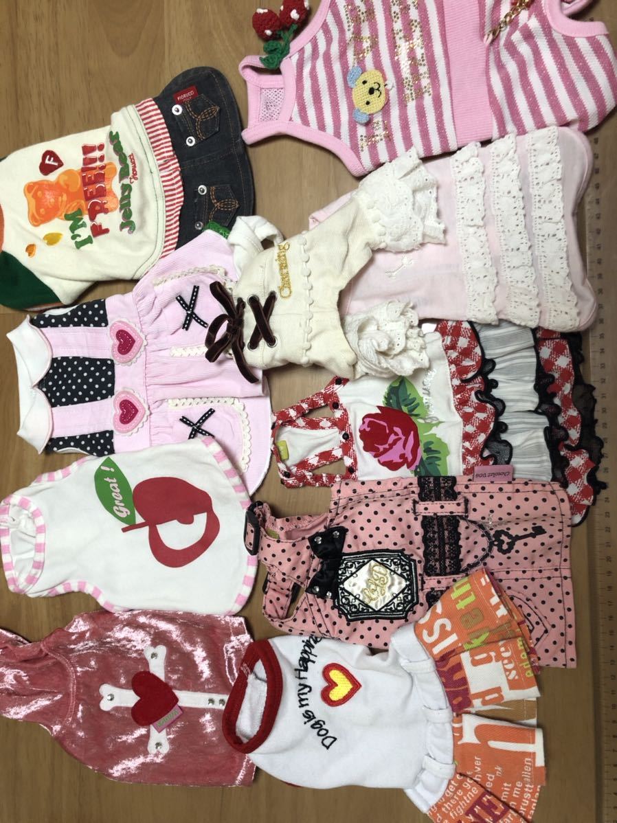 中古犬服まとめて30着パピーベビー4S,XS,XXS極小サイズ(未使用2着)_3