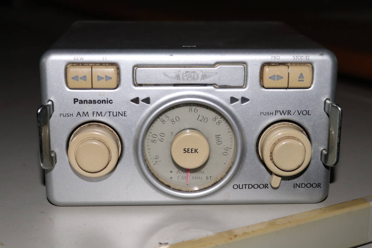 日産純正 パオ PAO FM AM カセットステレオ 作動確認済み 配線付き