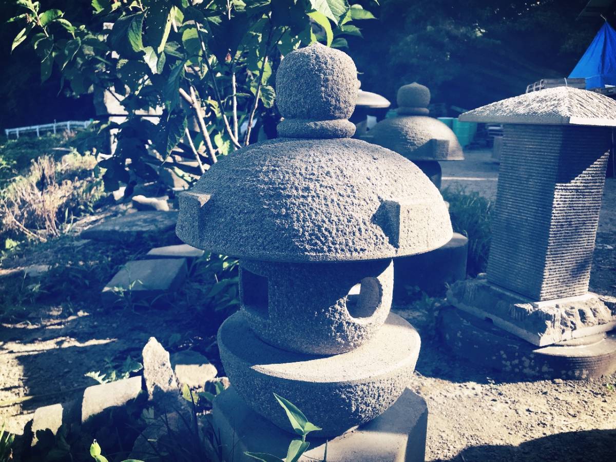 □出雲石灯籠・来待石灯籠『 置灯籠 1尺3寸 岬 』神々の国 島根・土 