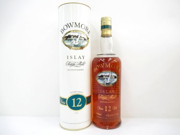 オンライン販売店 古酒 BOWMORE ボウモア 12年 シルクプリント カモメ