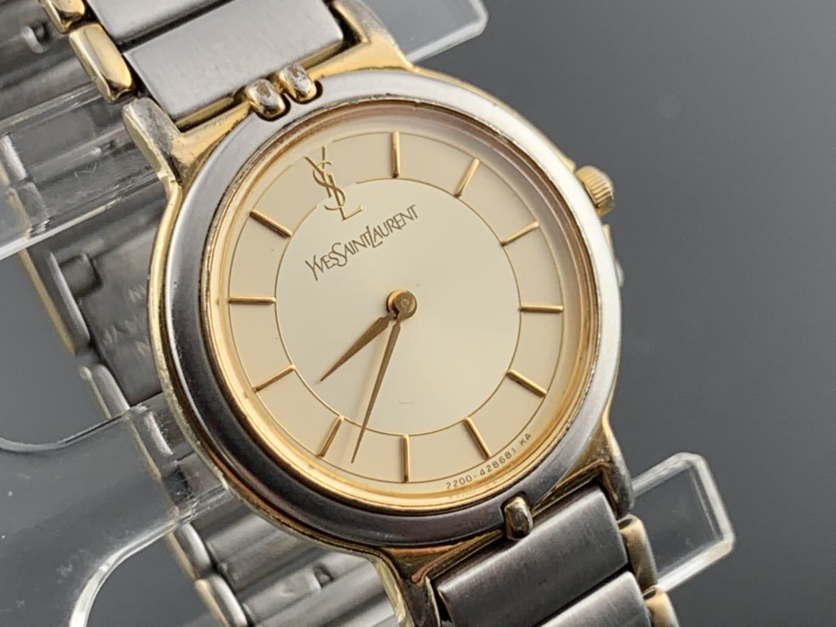 M13]1円～☆レディース腕時計 クォーツ YSL イブサンローラン 2200