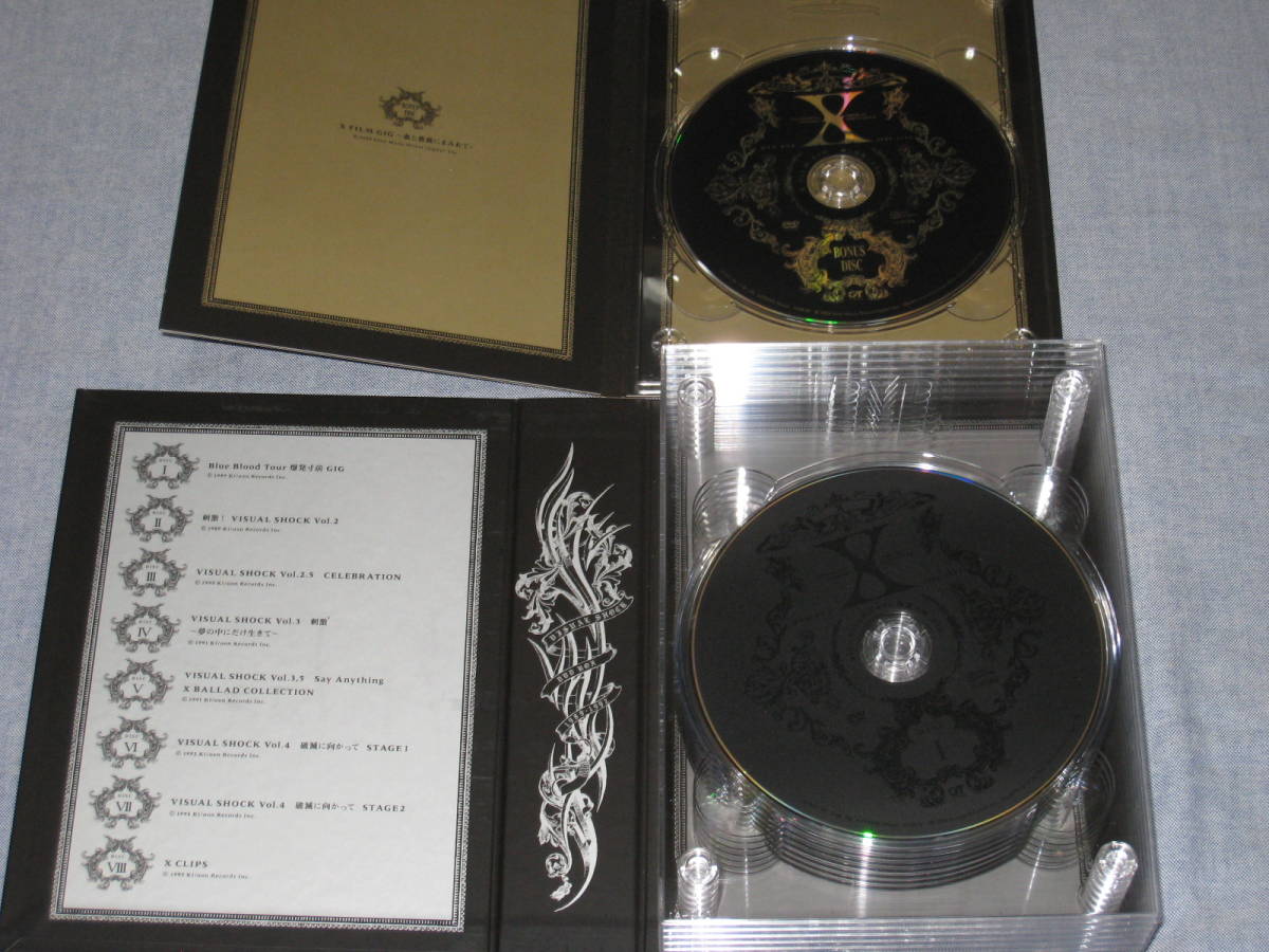 □DVD-BOX/9枚組「X JAPAN X VISUAL SHOCK DVD BOX 1989-1992」ケース