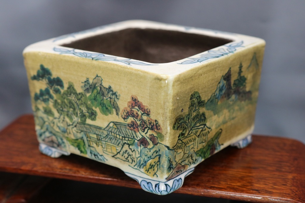 是好 丸 盆栽鉢 絵鉢 ミニ盆栽鉢 是好 丸 盆栽鉢 絵 ◇盆栽幸◇美芸ー