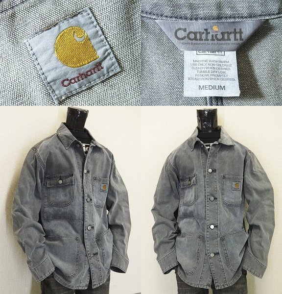 ☆カーハートCarharttダック地カバーオールMグレー☆ カーハート