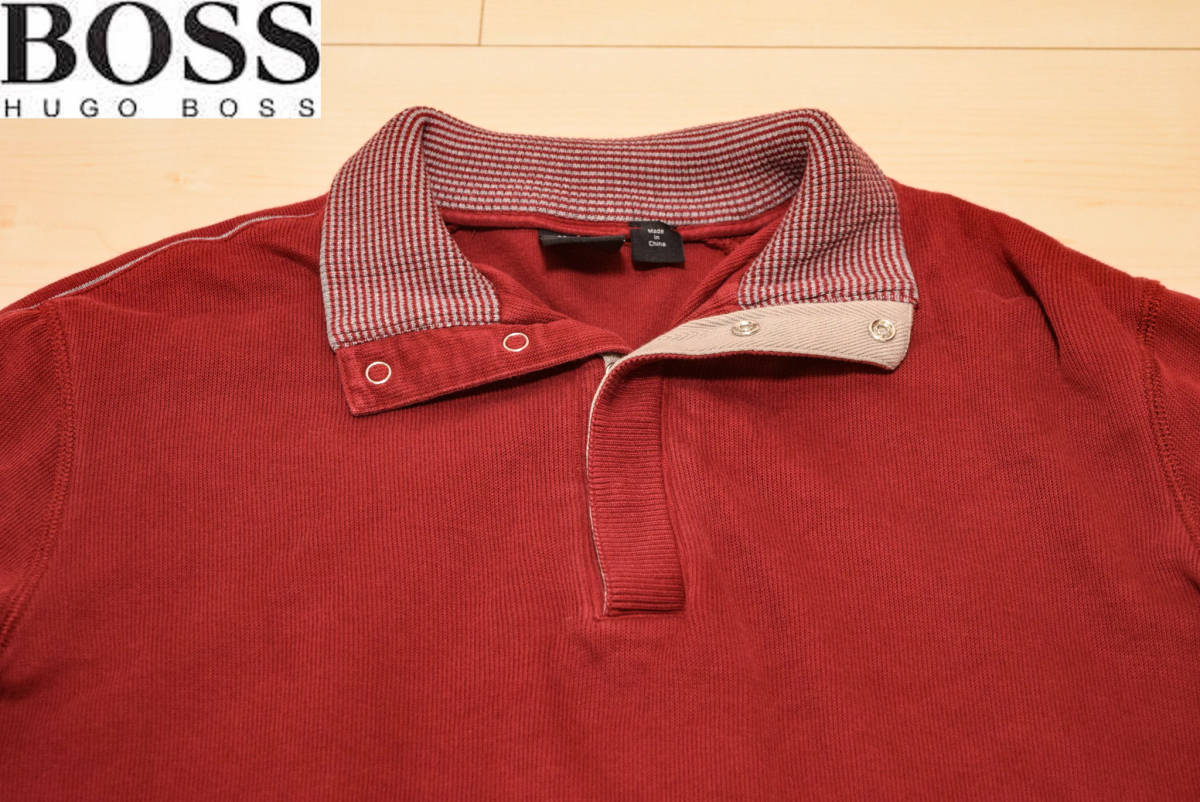 高品質，人気セール HUGO BOSS ヒューゴボス コットン 100% スナップボタン スウェット トレーナー ニット L 春 C0092110(Lサイズ)｜売買されたオークション情報、yahooの商品情報をアーカイブ公開 - オークファン Lサイズ