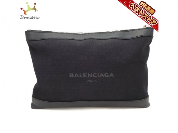 バレンシアガ BALENCIAGA クラッチバッグ 373834 ネイビークリップM 