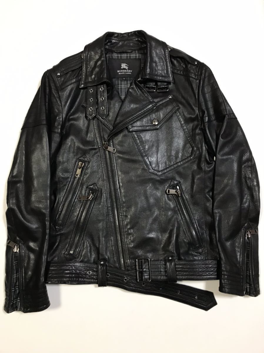 BLACK LABEL バーバリーブラックレーベル ラムレザー レザージャケット