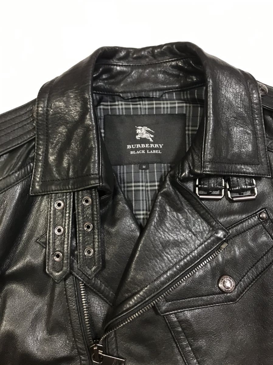 BLACK LABEL バーバリーブラックレーベル ラムレザー レザージャケット