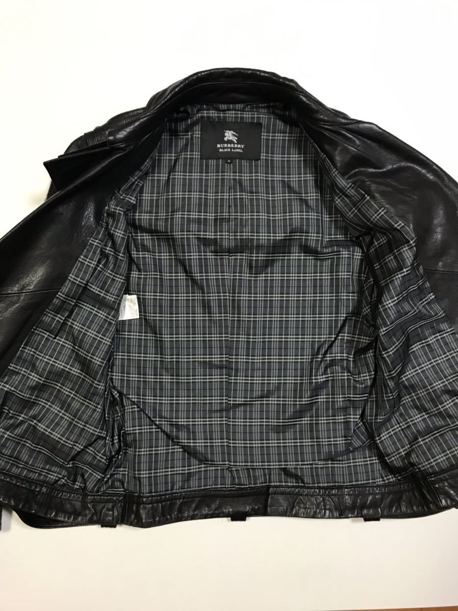 BLACK LABEL バーバリーブラックレーベル ラムレザー レザージャケット