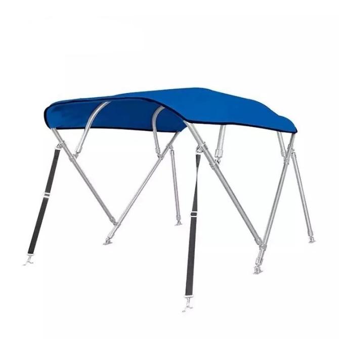○新登場○ステンレスパイプ製4弓前後幅210cm、ボート用 オーニング