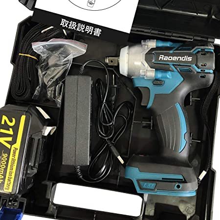 電動 インパクトレンチ 21V 充電式 コードレス 無段変速 正逆転両用 LEDライト インパクトソケット2本 バッテリー1本 充電式 21V 電動インパクトレンチ 翌日発送 バッテリー 正