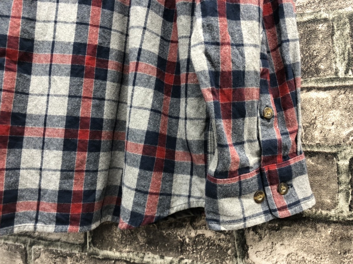 カーハート USA製 長袖 TALL 90年頃製 フランネル USA古着　カーハート　XL　デッドストック　長袖シャツ　ボタンシャツ　ネルシャツ　胸ポケット　ワンポイント　ロゴ　刺繍　チェック柄　