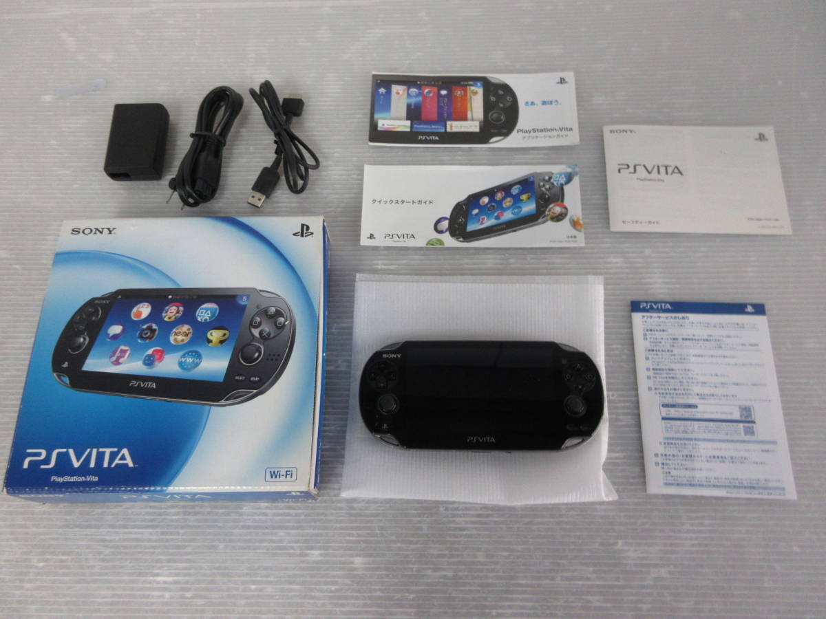 【定番，爆買い】 静 SONY/PS VITA/クリスタルブラック/PCH-1000/コード類/本体初期化済み/箱あり/取説あり/メモリースティック無し/説明文必読/AK-1699(PS Vita本体)｜売買されたオークション情報、yahooの商品情報をア PS Vita本体