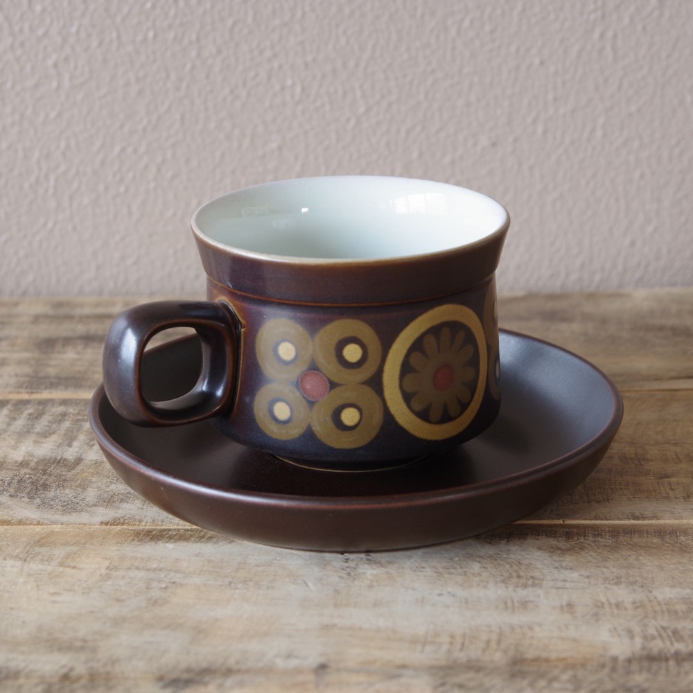 DENBY デンビー Arabesque DENBY(デンビー) Arabesque（アラベスク）ポット・カップ アラベスク ポット (アラベスク)｜ Online MARKET D+E &frasl; IZ44168I☆7点セット カップ&amp;ソーサー イギリスヴィンテージ ボウル