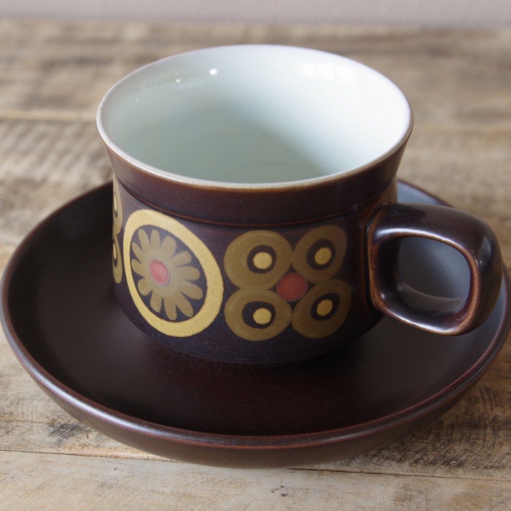 DENBY デンビー Arabesque DENBY(デンビー) Arabesque（アラベスク）ポット・カップ アラベスク ポット (アラベスク)｜ Online MARKET D+E &frasl; IZ44168I☆7点セット カップ&amp;ソーサー イギリスヴィンテージ ボウル