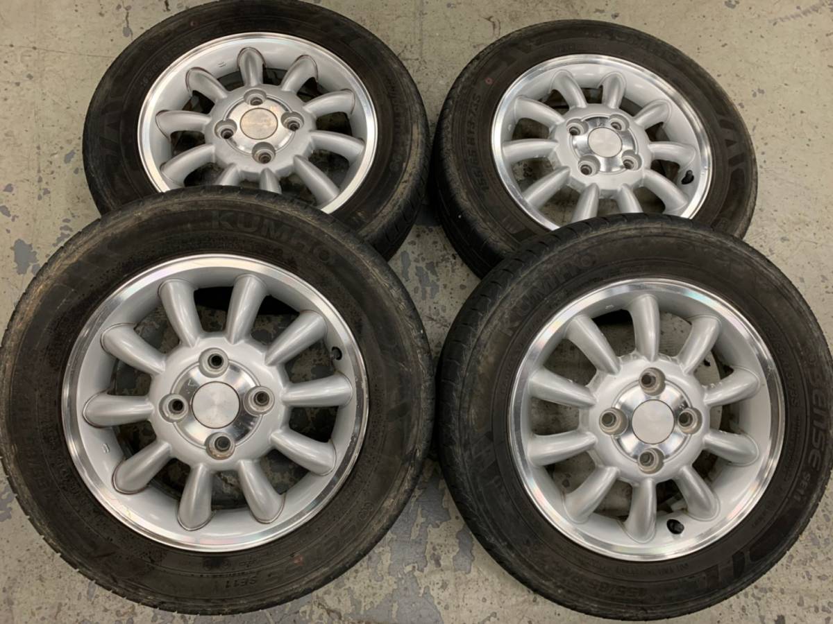 4穴□溝あり 2018年製 アルトラパン純正 KUMHO SENSE 155/65R13 4本