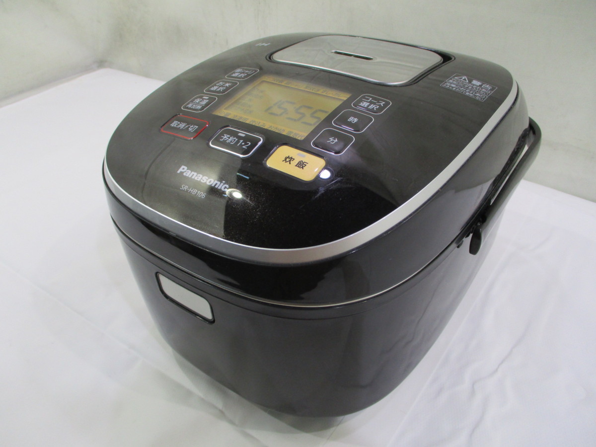 Panasonic IHジャー炊飯器 SR-HB106 5.5合炊き ブラック 17年製 中古