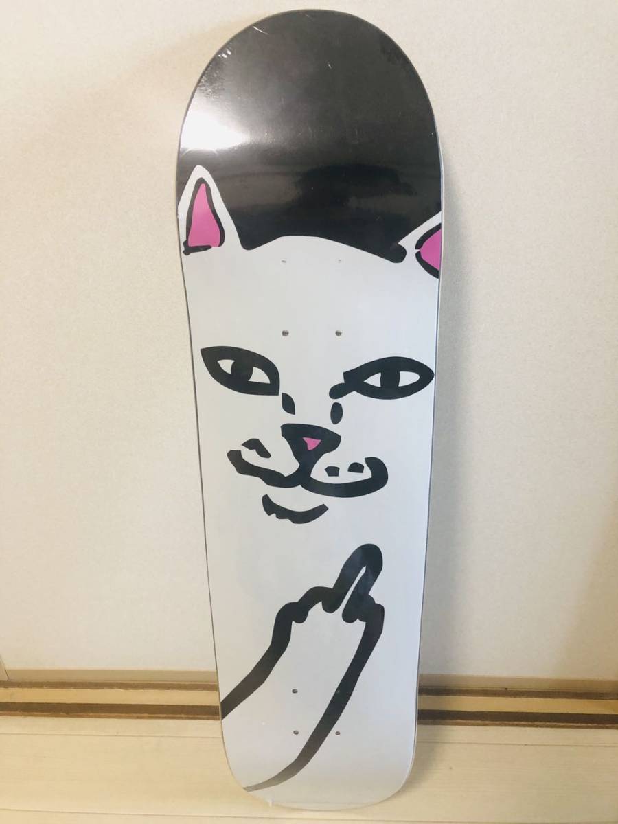 赤字超特価，人気 リップンディップ RIPNDIP スケートボード デッキ 8.0&times;31.5 ゆうパック 匿名配送 時間指定可 スケボー 白猫(デッキ)｜売買されたオークション情報、yahooの商品情報をアーカイブ公開 - オーク デッキ