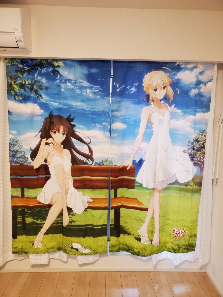 カーテン魂 Fate/stay night[UBW] セイバー&凛 桜、セイバー、凛が『雀