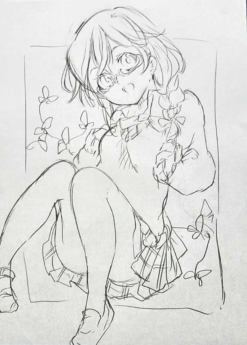 同人手描き艦隊これくしょんイラスト 時雨 制服 水彩 ラフ画付き 手描きイラスト 売買されたオークション情報 Yahooの商品情報をアーカイブ公開 オークファン Aucfan Com