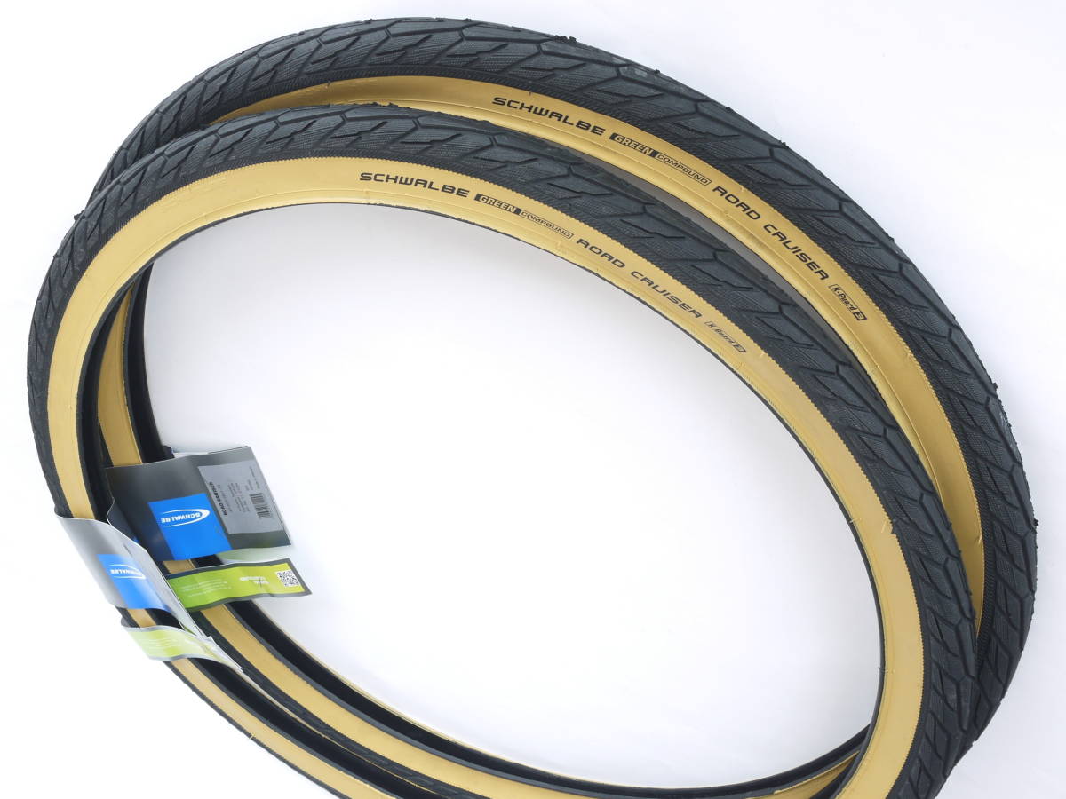  2本セット シュワルベ ロードクルーザー 26x1.75 ガムウォール ワイヤービード 即納 Schwalbe Road Cruiser(26インチ)｜売買されたオークション情報、yahooの商品情報をアーカイブ公開 - オークファン タイヤ