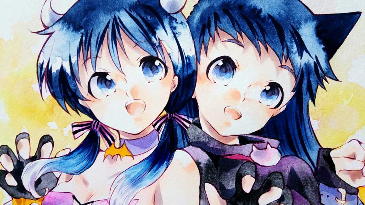 同人手描き艦隊これくしょんイラスト 五月雨 涼風 ハロウィン 水彩 ラフ画付き 手描きイラスト 売買されたオークション情報 Yahooの商品情報をアーカイブ公開 オークファン Aucfan Com