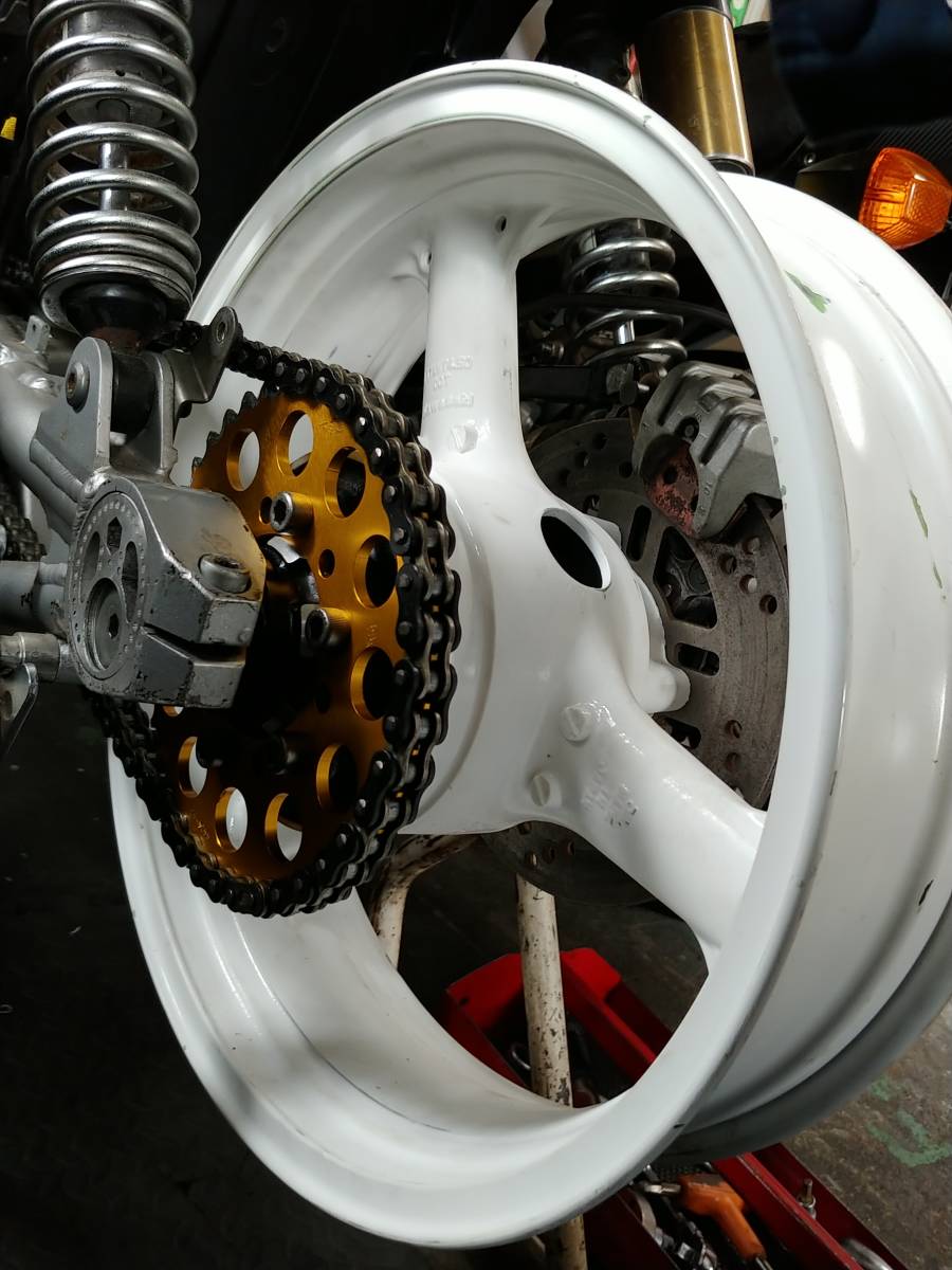 ZRX400用ZRX1100流用ワイドリアホイール Yahoo!オークション ZRX400